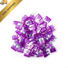 100Pcs 3 Amp Fuses HVAC ATC/ATO Stanbdard Fuse, 3A Car Fuse Blade Dark Blue