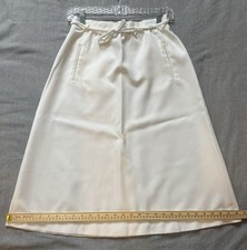 Vintage White Below Knee Skirt Womens Panther Style 8615 Made USA Lightweight