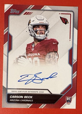 Carson Beck First Signatures Auto Rookie 2026 Topps FFS-CB On Card/Hard RC Card