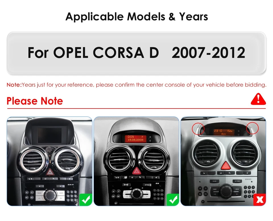 Autoradio 2DIN Android per Opel Corsa D 2007-2012, GPS, WiFi, CarPlay Wireless - Immagine 2 di 4