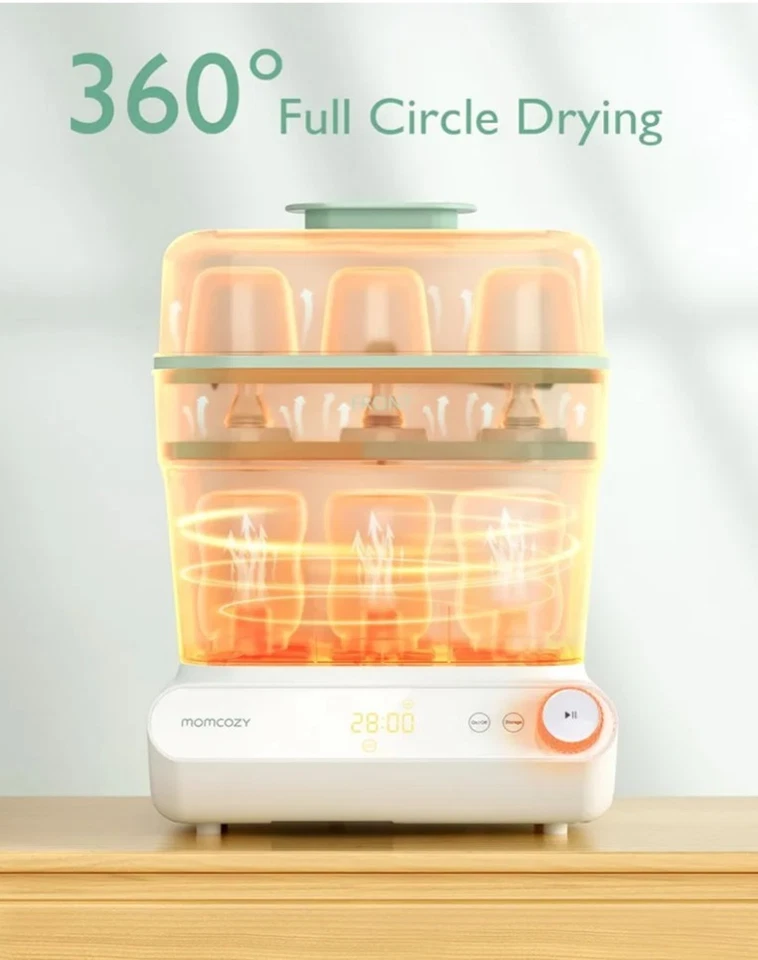 MOMCOZY 3 Capas Botella Grande Esterilizador y Secador, Esterilización y Secado Rápidos Foto 3 de 4