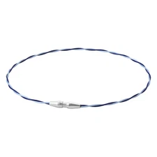 phiten RAKUWA Necklace EXTREME Wire Torned Light Blue/Navy 43cm