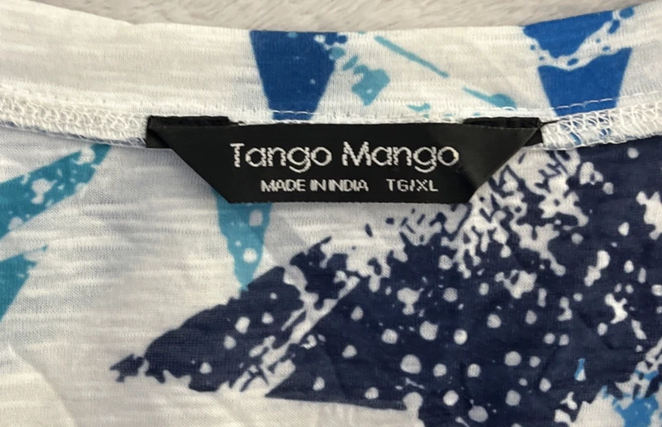 Blusa Top Mujer Tango Mango Multicolor Geométrica XL Poliéster Estrellas Manga Larga Foto 3 de 4