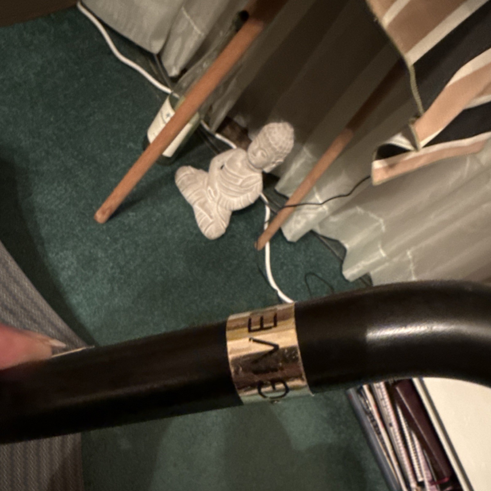 Givenchy Vintage Zigzag Pattern Umbrella Brown Bl… - image 3