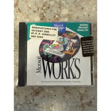 Vintage Microsoft Works 1994 CD-ROM Windows Software Includes Microsoft Money 3