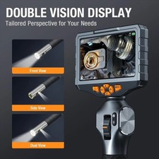 Dual-Lens Articulating Borescope with Wi-Fi, 5-Inch Display, 0.26 in Probe