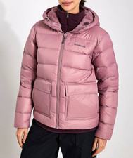 Columbia Harmony Falls Hooded Down Zip Jacket Women's L Puffer PINK NWT