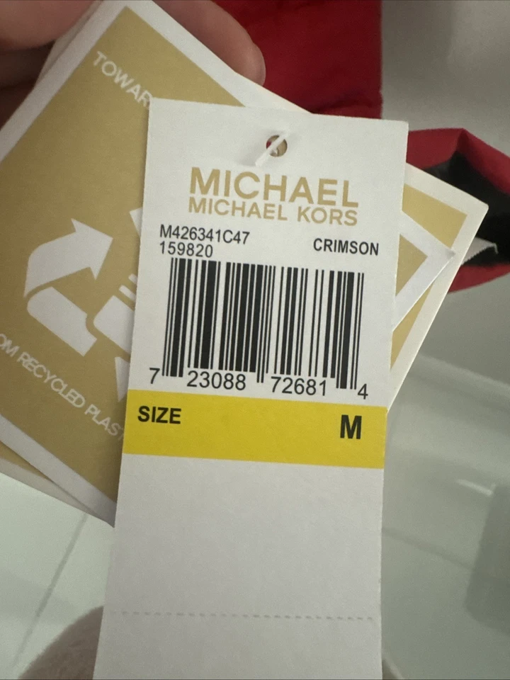 Michael Kors женщин с капюшоном пуховик куртка малиновый Médium новый с Ярлыками - Изображение 3 из 3