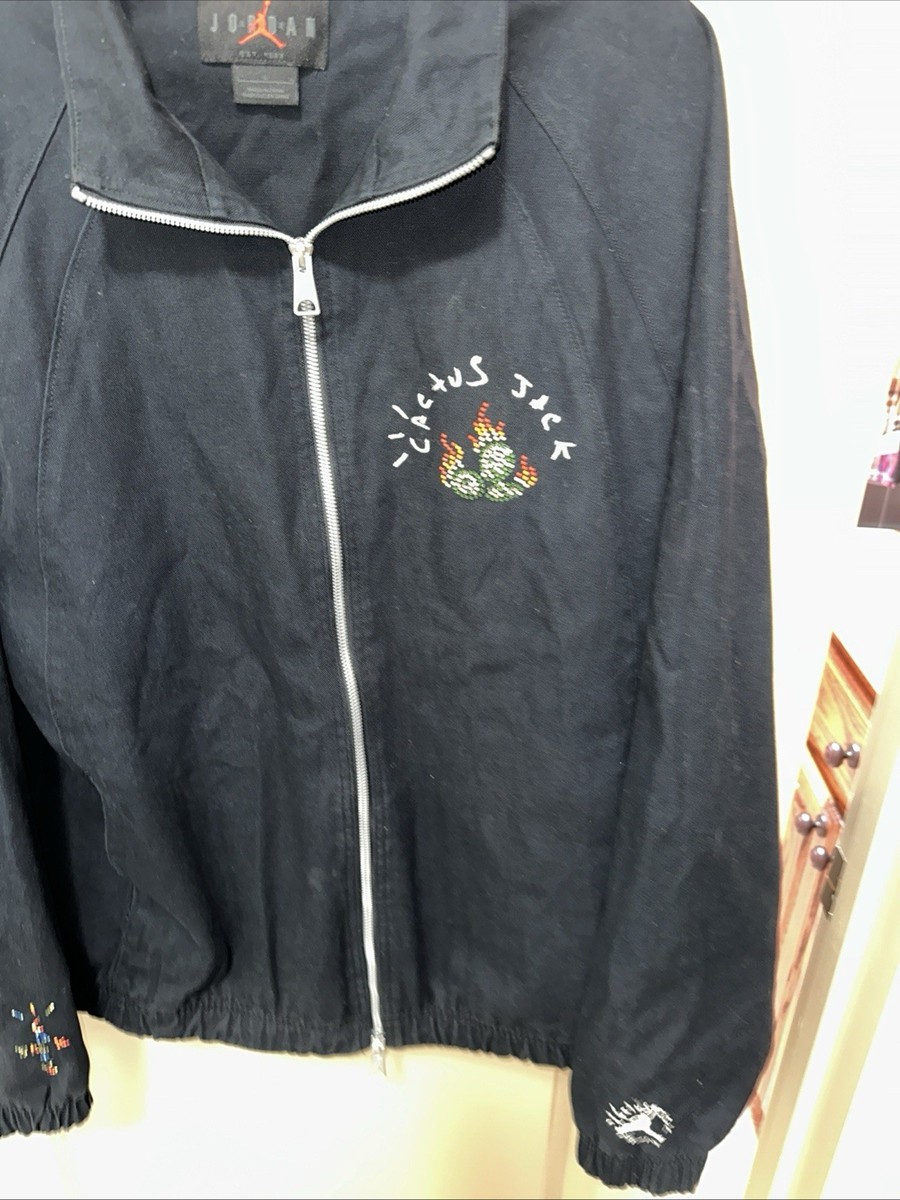 Air Jordan x Travis Scott Cactus Jack Men Size L Black Graphic