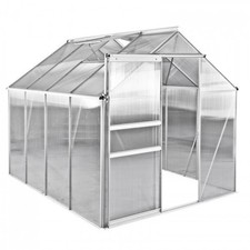 Serre de jardin Basic 6 - 4,55 m² - 253 x 192 x 194 cm D47077