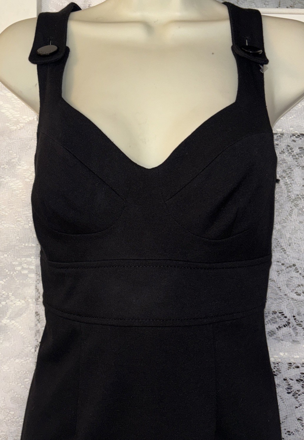 GUESS,solid black,racerback,2 button,straps,strai… - image 4