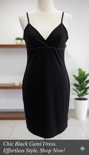 Vintage 'Mirrors' Knee Length Little Black Dress Size Small