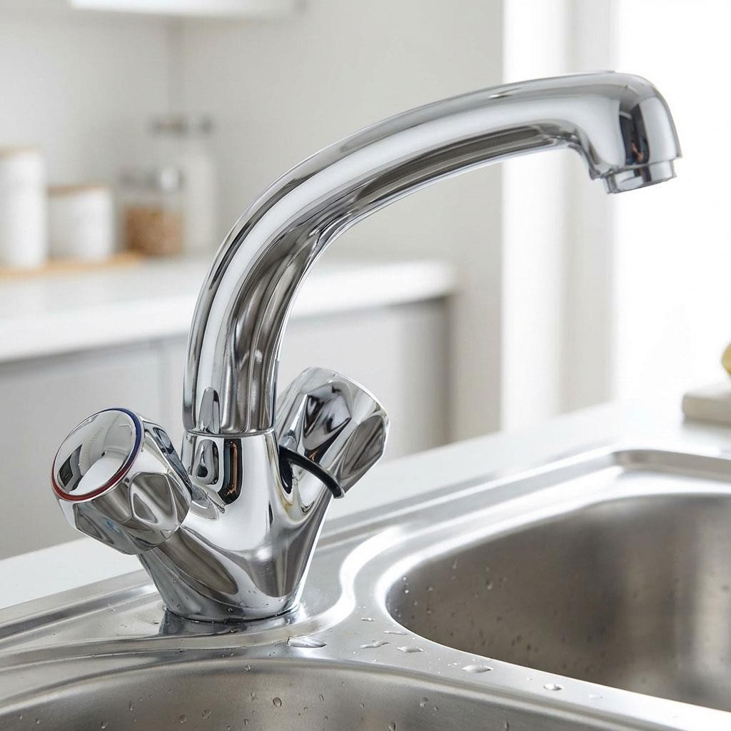 Contract Monobloc Kitchen Sink Mixer Tap Swivel Chrome WRAS