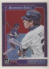 2021 Panini Donruss Diamond Kings Holo Red Christian Yelich #24 0b3