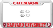License Plate Frame Metal Vinyl Letters & Logos for HARVARD UNIVERSITY CRIMSON