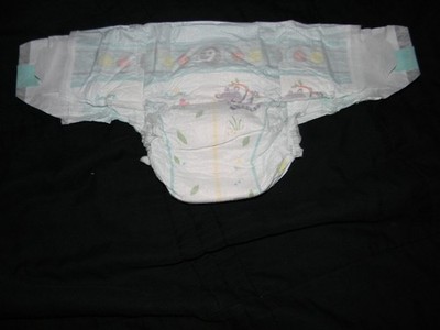 I have 2 sample Pampers size 9 with double tabs 0ver 42+Lbs will fit 32 in waist