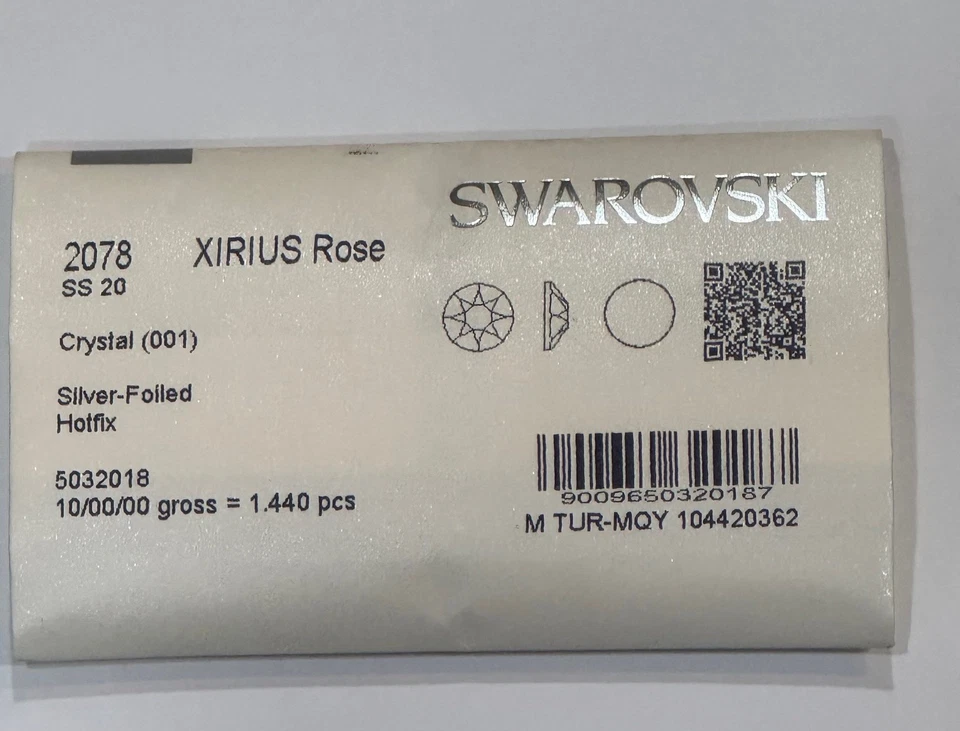 Swarovski 2078 Xirius Rose SS20 Cristal (001) Plata Laminado Hotfix 1440 Foto 2 de 3