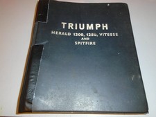 TRIUMPH HERALD 1200, 12/50, SPITFIRE & VITESSE 6 ORIGINAL WORKSHOP MANUAL 511243