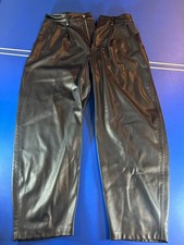 Women's Zara Black Faux Leather Pants USA Size 8