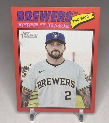 2026 Topps Heritage Brice Turang- Red Parallel