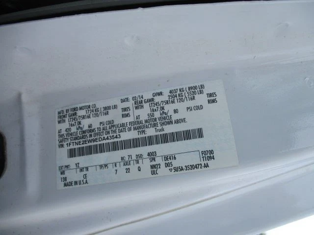 Ford E-250 2014 Rear Axle Assembly 9C2Z4010B 9051 — 第 4/4 张图片