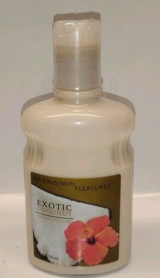 Bath and Body Works Pleasures 8 oz Exotic Coconut Body Lotion Rare Retired New.