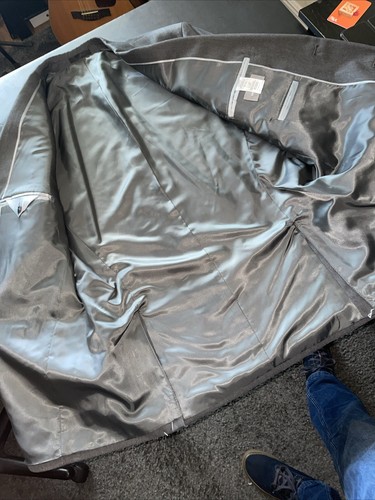 Abrigo Blazer Chaqueta Abrigo Deportivo Van Heusen Nuevo con Etiquetas 44L Gris Oscuro Sólido 2B Mezcla de Poliéster - Imagen 8 de 22