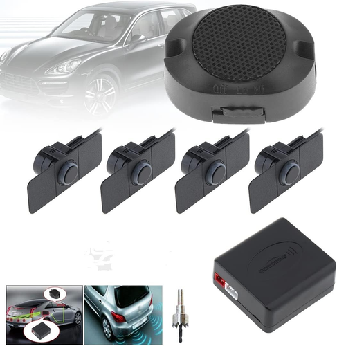 Sensori di parcheggio auto Reverse backup radar System assistenza originale Flat sensori con ali(nero