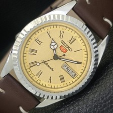 AUTOMATIC VINTAGE REFURBISHED SEIKO 5 JAPAN MENS ROMAN FIGURE WATCH a442073-a