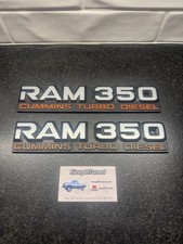 1992 Dodge Ram 350 D350 Cummins Turbo Diesel Fender Emblem Badge Oem Pair Of 2 1992 Dodge Ram 350 D350 Cummins Turbo Diesel Fender Emblem Badge Oem Pair Of 2