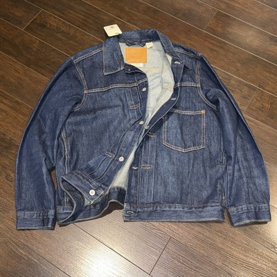NWT Levi's Premium Type 1 Dark Wash Denim Trucker Jacket Men
