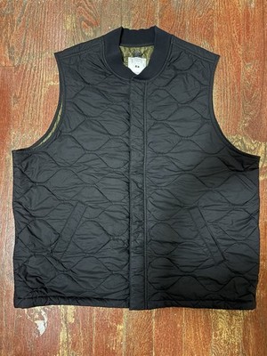 Free Assembly Men's Quilted Full Zip Vest w/ Pockets Black XXXL