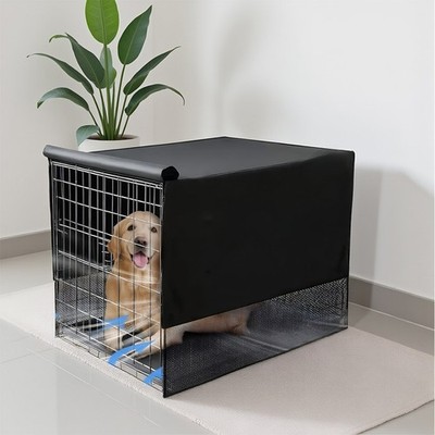 For Dog Crate Cover with Full-Perimeter Ventilation for Calm Environment