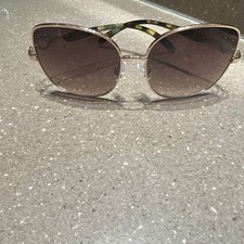Juicy Couture Butterfly Sunglasses Gold Frame Heart Detail Brown Gradient Lens