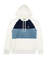 NWT Sergio Tacchini Foggia Velour Debossed Hoodie- Grisaille Medium MSRP 150 