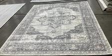 CREAM GREY 8'-0" x 10'-0" Damaged Binding Rug Reduced Price 1172681980 BNT865B-8