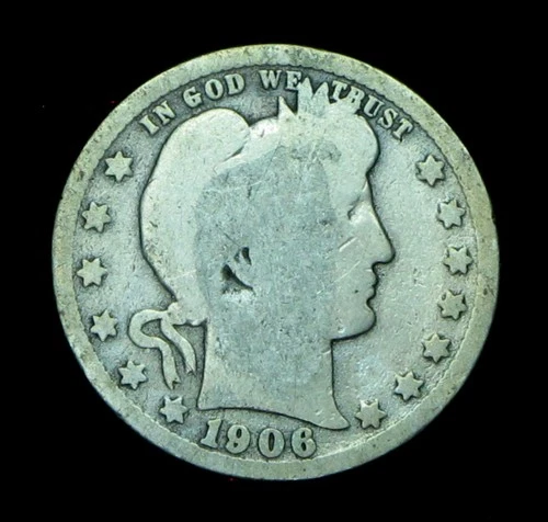 1906-O Barber Silver Quarter (T47)