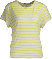 Neu! Tommy Hilfiger Damen T-Shirt Gelb-Weiß Gr. Xs