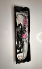 Pink & Black Electric Curling Tong/Wand with Clamp (UK Plug)