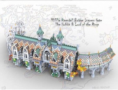 LOTR The Ingress Gate für Rivendell 10316 Erweiterung Baustein Set 6754 Teile