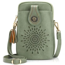  Small Crossbody Bags for Women, Lightweight Vegan Leather 07-163light-green