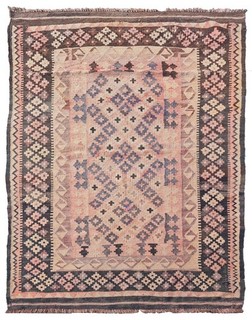 Amazing Hand Knotted Woven Vintage Afghan Maimana Wool Kilim Rug 6 x 4 Ft