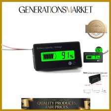 DC 12V 24V 36V 48V 72V Battery Meter, Battery Capacity Voltage Monitor Gauge ...