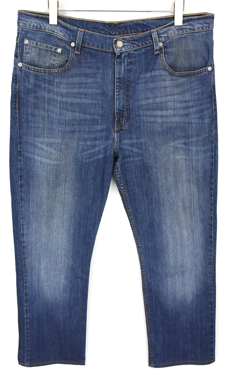 Jeans Levi's 752 Homme Taille W31/L32 - Coupe Conique Bleu Denim Usé Foncé - 100% Coton