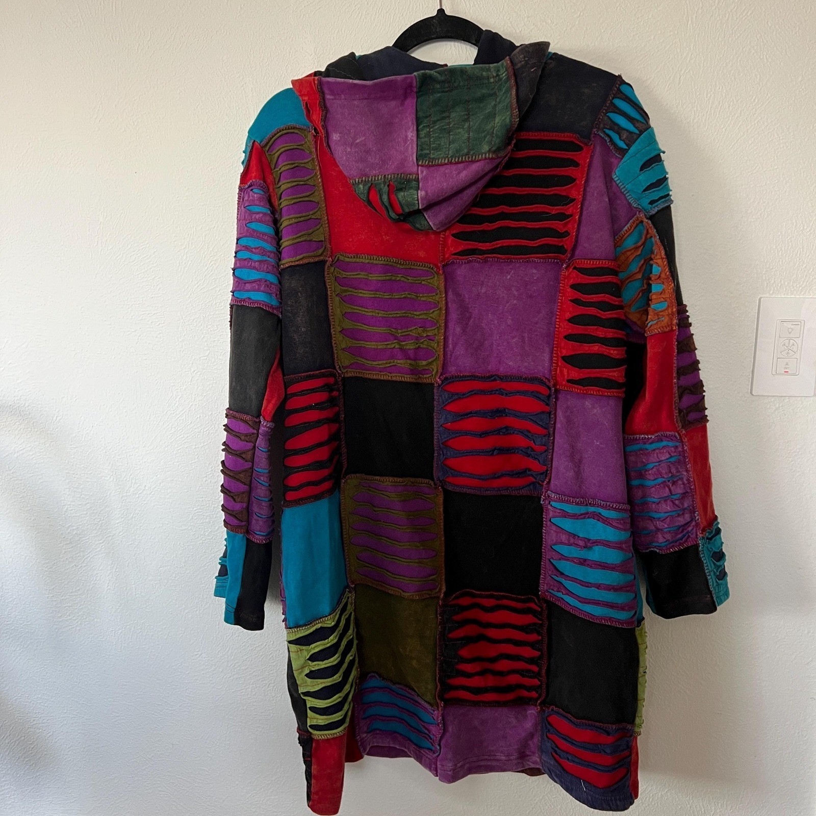 Y2K Patchwork Zip Jacket Psychedelic Festival Coa… - image 12