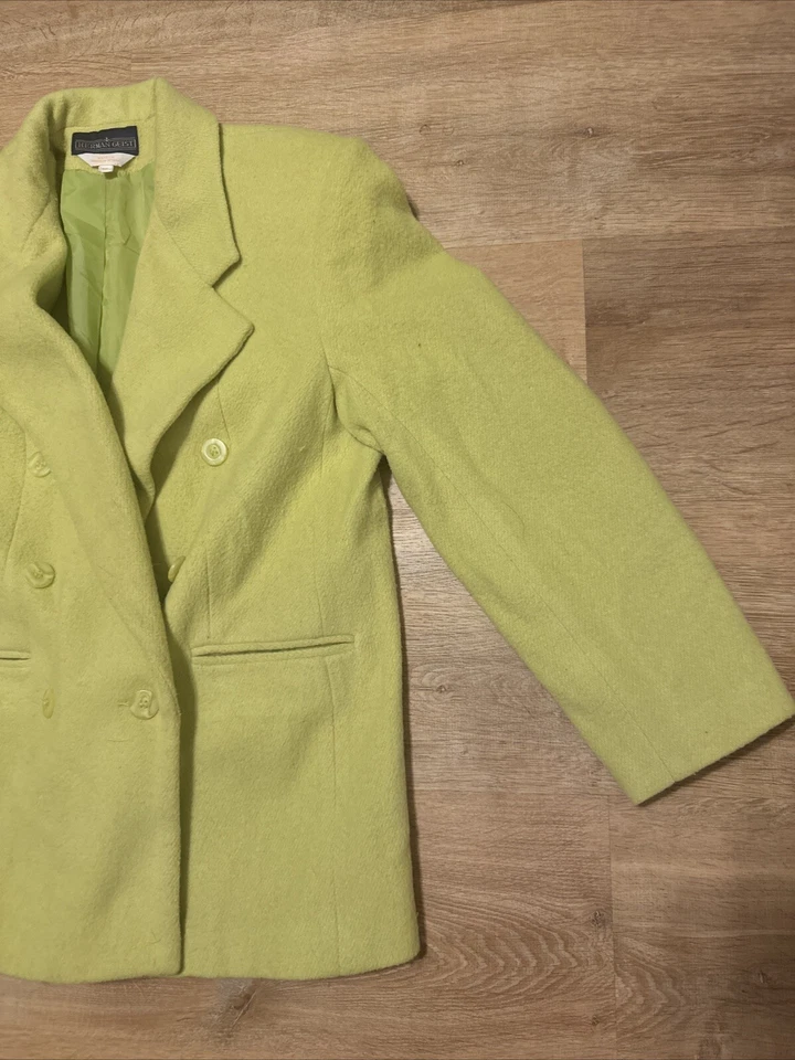 Herman Geist Rosa Lana Texturizada 3 Botones Talla 8p Foto 3 de 4