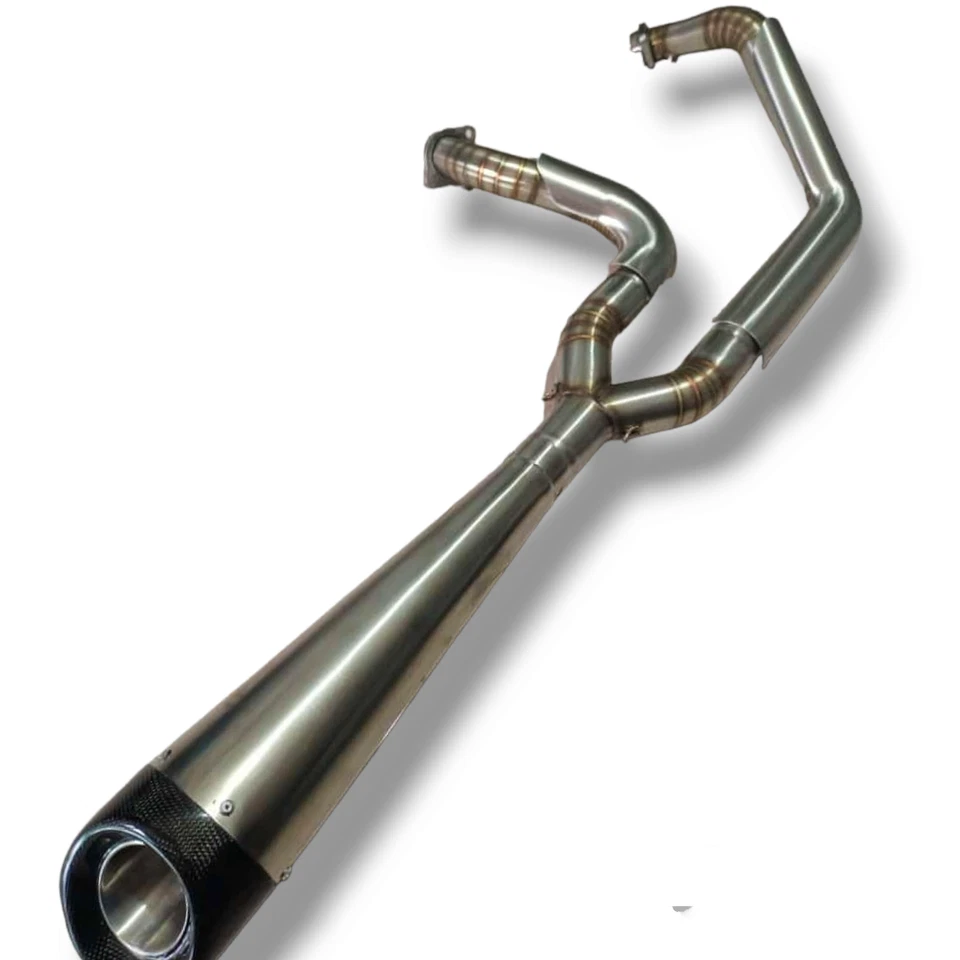 Escape personalizado para Harley Davidson Electra Glide 1999-2016 sistema completo 2 en 1 Foto 4 de 4