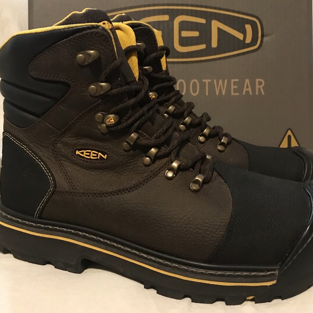 keen black steel toe shoes