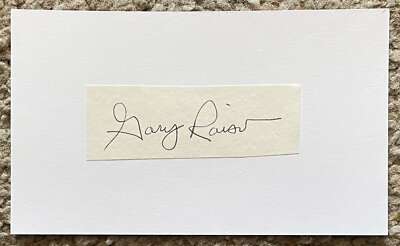 Gary Raisor signed cut on 3x5 card - Author - Sinister Purposes, Less Than Human
