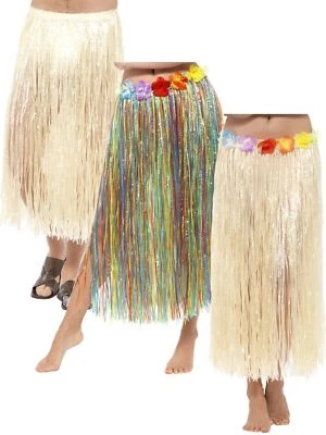 Smiffys Damen Hula Rock Hawaiian Theme Party Grasrock Mehrfarbig Natur 445 - Bild 1 von 2